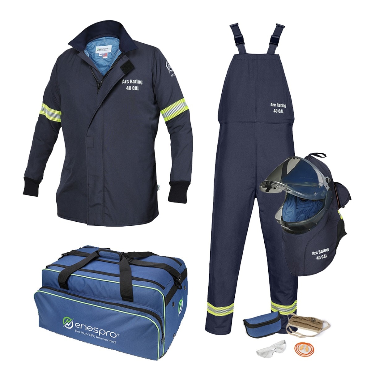 Enespro AirLite 40 Cal Jacket & Bib Arc Flash Kit in Navy